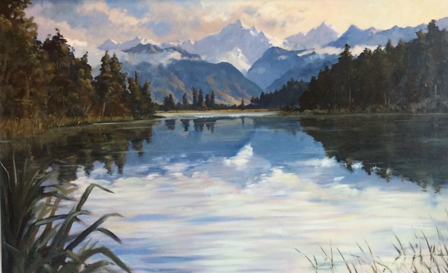 WF Moore Lake Matheson 2002 oil 74 x 120 cm  copywb.jpeg